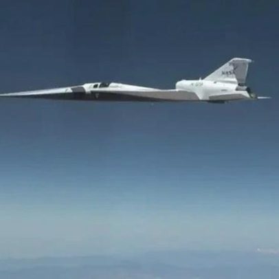 Jato X-59 da NASA atinge velocidade supersônica pela primeira vez