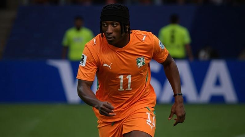 Yan Diomandé, da Costa do Marfim, durante partida contra Curaçao na Copa do Mundo