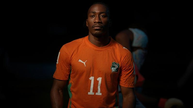 Yan Diomande, camisa 11 da Costa do Marfim, antes da partida do Grupo E da Copa do Mundo da FIFA 2026