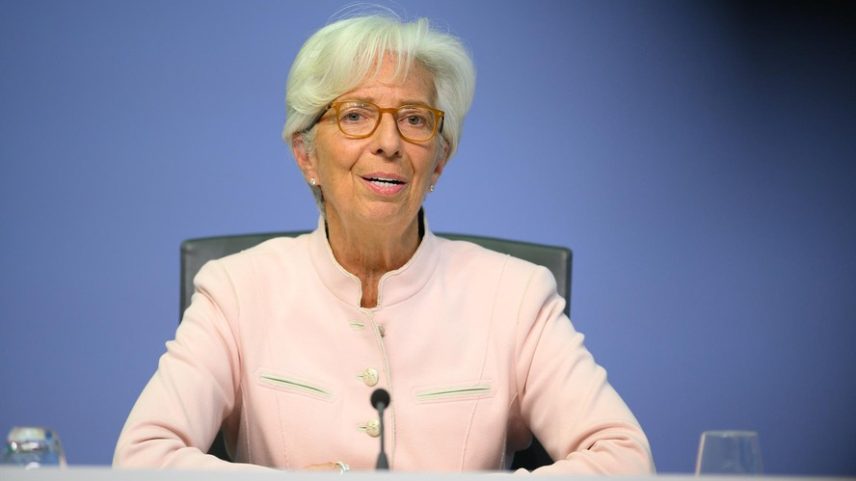 Frankfurt 16 07 2020 A presidente Christine Lagarde, do Banco Central Europeu, discursa durante a conferência de imprensa do BCE em Frankfurt, Alemanha, na quinta-feira, 16 de julho de 2020.Foto de — Foto: Martin Lamberts / Banco Central Europeu