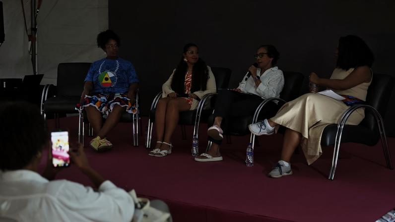 Mesa “Mulheres e Blocos Afro”, que integra a programação da Casa da Igualdade Racial durante o Festival Latinidades, realizado no Museu Nacional.