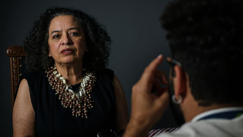 Ana Maria Gonçalves durante entrevista para Agência Brasil no VI encontro Julho das Pretas que Escrevem - Valter Campanato/Agência Brasil