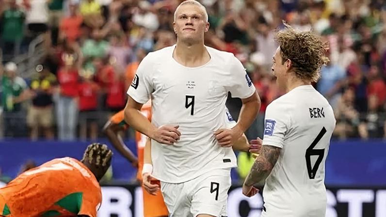 Erling Haaland em Costa do Marfim x Noruega