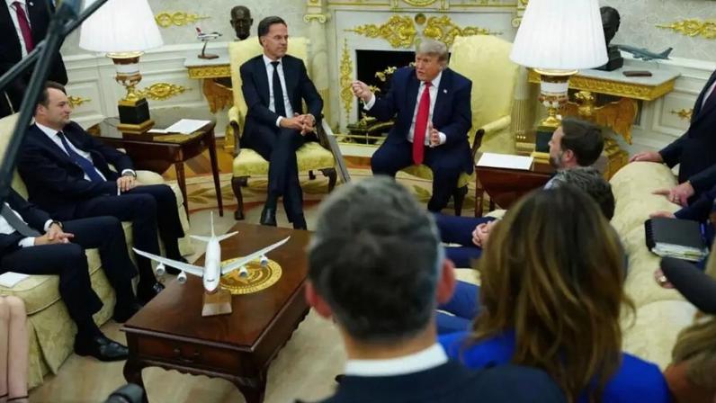 O presidente americano, Donald Trump se reuniu com o secretário-geral da Otan, Mark Rutte, em 24 de junho, a poucos dias da próxima cúpula da aliança atlântica.
