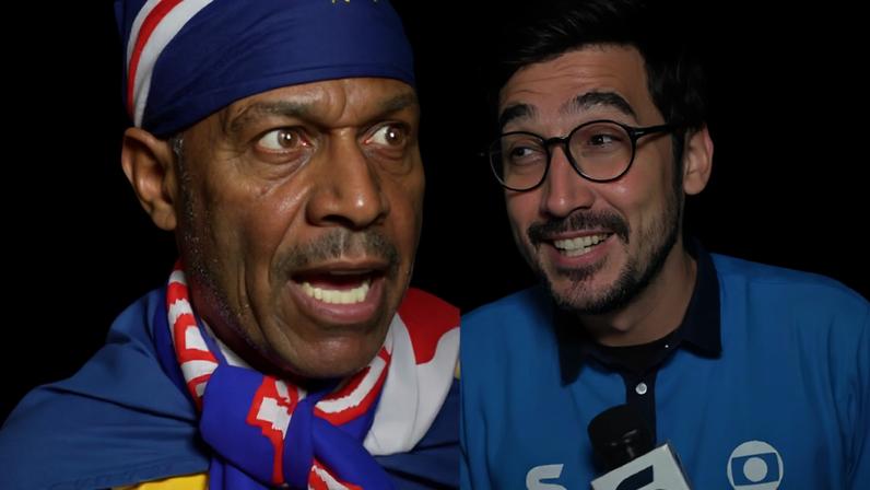'Você é o pai do Vozinha?': repórter da Globo leva maior susto ao vivo na Copa do Mundo ao descobrir parentesco com goleiro sensação de Cabo Verde.