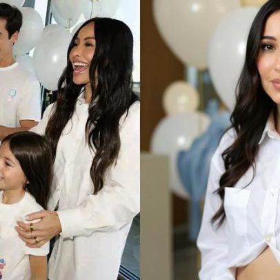 Sabrina Sato abre álbum do chá revelação e comenta filho com Nicolas Prattes