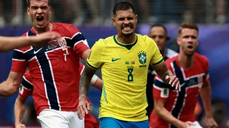 Bruno Guimarães perdeu um pênalti contra a Noruega –