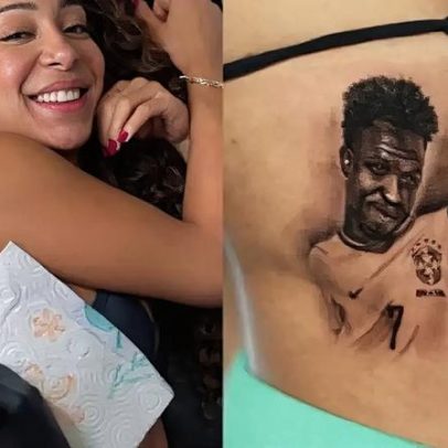 Vini Jr faz tatuagem após promessa de influenciadora sobre Brasil na Copa