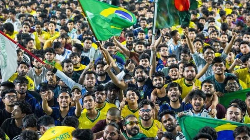 Milhares de torcedores se reúnem em Bangladesh para torcer pela seleção brasileira