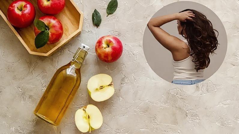 vinagre de maçã para o cabelo.