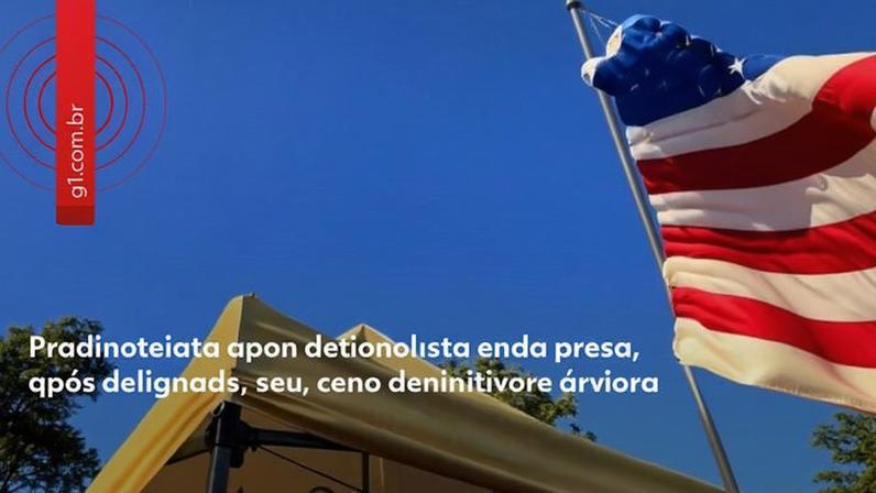 Paraquedista cai sobre tenda após bandeira dos EUA presa a seu corpo enroscar em árvore