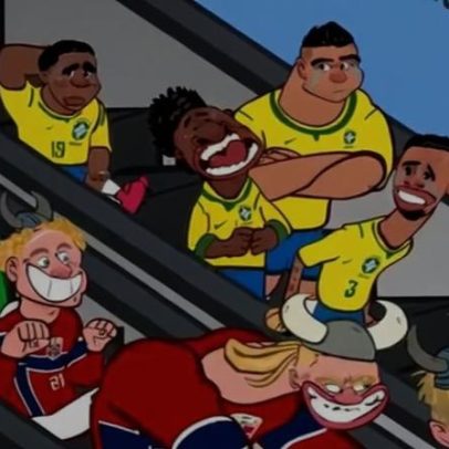Animação que zoa eliminação brasileira com remada viking viraliza