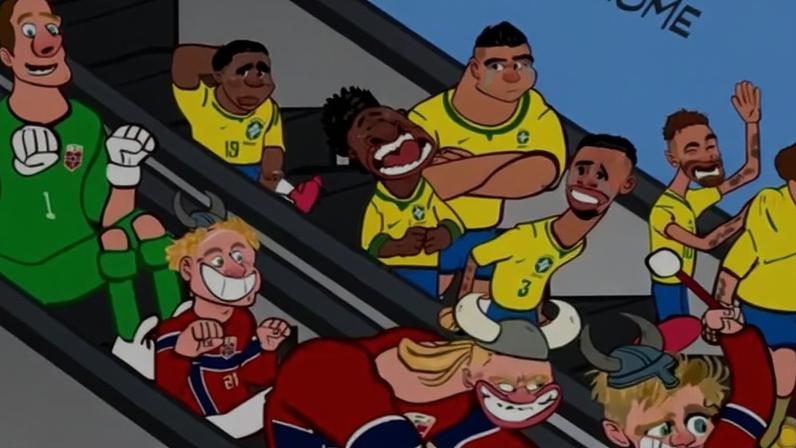 Animação de remada viking zoando eliminação brasileira viraliza nas redes; veja vídeo