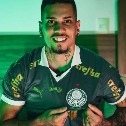 Paulinho, do Palmeiras, é visto com rainha de bateria em fotos
