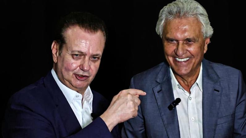 O presidente nacional PSD, Gilberto Kassab, e o pré-candidato à Presidência Ronaldo Caiado