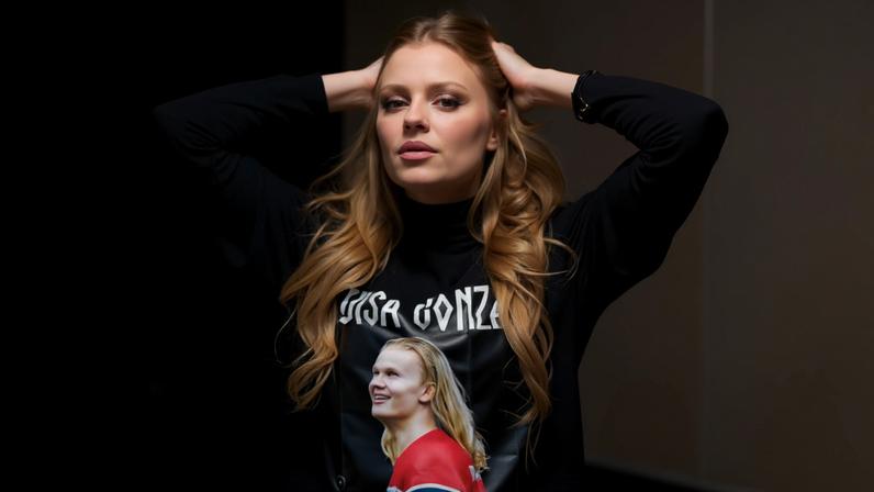 Luísa Sonza leva na esportiva a brincadeira de semelhança com Haaland