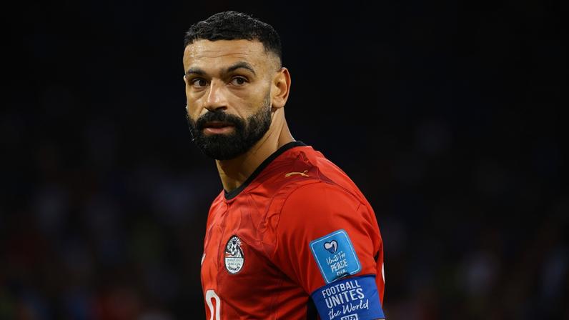 O astro egípcio Mohamed Salah na partida entre Egito e Irã na Copa do Mundo de 2026