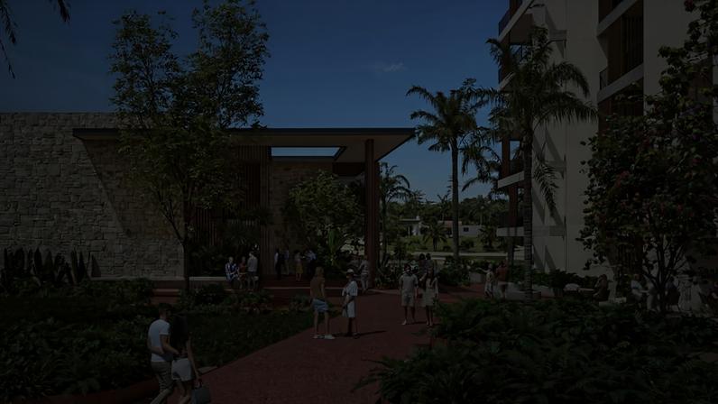 Projeção com uso de IA do Wyndham Garden Coast, empreendimento da Raíces Real Estate no Paraguai