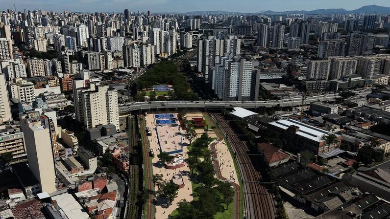 Projeto do futuro parque do Moinho, no bairro Campos Elíseos, região central da cidade de São Paulo