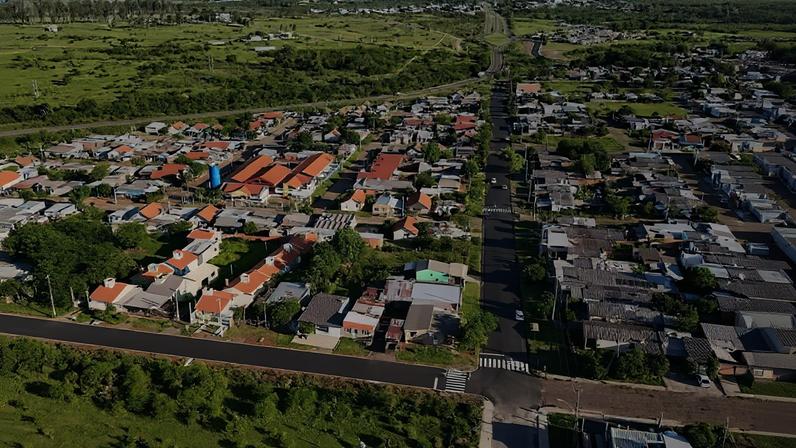 Vista aérea de Quaraí, cidade na Fronteira Oeste do Rio Grande do Sul