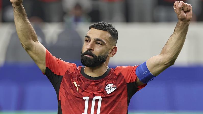 Salah celebra a classificação egípcia às oitavas de final da Copa do Mundo de 2026 depois da partida contra a Austrália