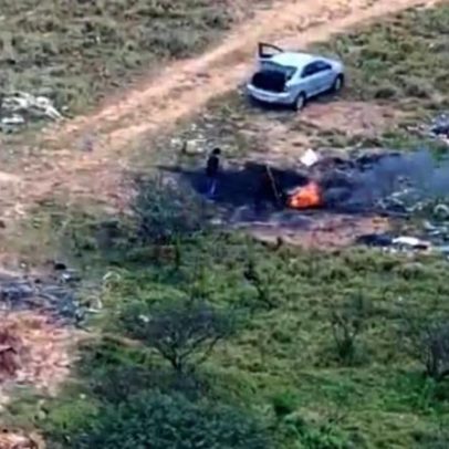 Helicóptero da prefeitura flagra queima de fios de cobre na zona leste de SP