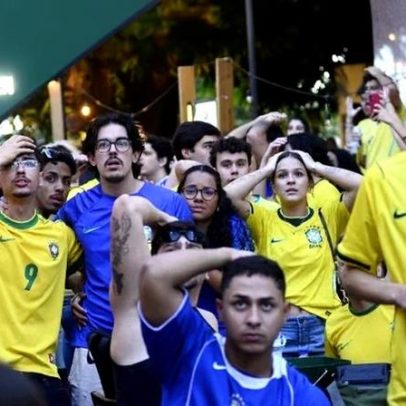 Torcedores em Brasília ficam frustrados com sonho do hexa