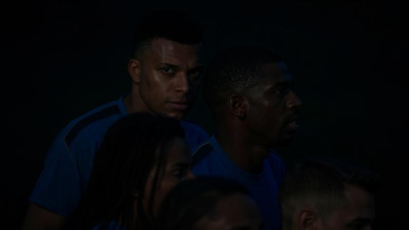 France's forward #10 Kylian Mbappe takes part in a training session at Bentley University in Waltham, near Boston, on July 1, 2026, during the 2026 World Cup football tournament. (Photo by FRANCK FIFE / AFP)