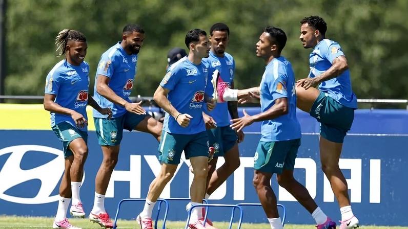 Treino da Seleção Brasileira: expectativa contra a Noruega - (crédito: CBF/Divulgação)