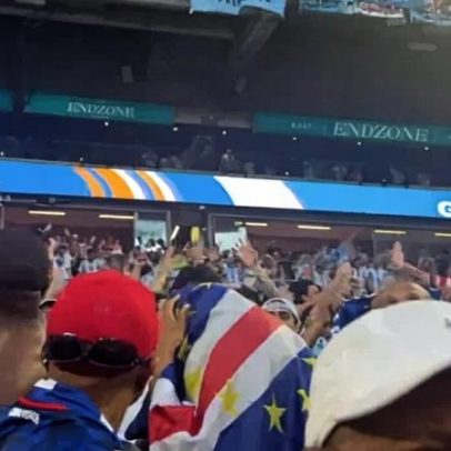 Vídeo mostra argentinos atirando objetos na torcida de Cabo Verde