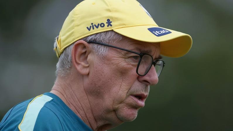 Técnico Carlo Ancelotti em treinamento da Seleção Brasileira nos Estados Unidos - (crédito: Rafael Ribeiro/CBF)