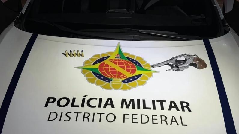 Homem é preso após usar arma de fogo para ameaçar em Santa Maria - (crédito: PMDF/Divulgação)