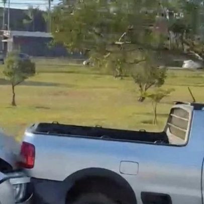 Engavetamento com cinco carros na EPNB; veja o vídeo
