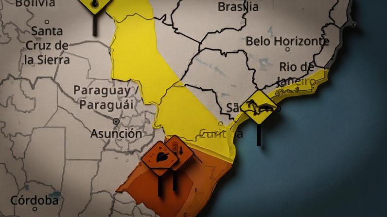 Diferentes regiões do Brasil estão sob aviso de perigo e perigo potencial para queda de temperaturas.