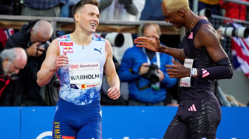 Alison dos Santos vence a Diamond League de Oslo superando Karsten Warholm — Foto: Reuters