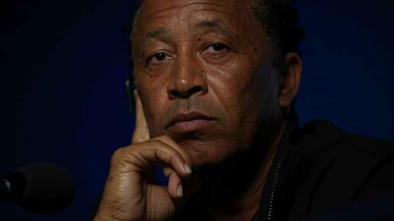 Técnico Bubista, de Cabo Verde, em coletiva às vésperas de jogo contra a Espanha — Foto: REUTERS/Bernadett Szabo