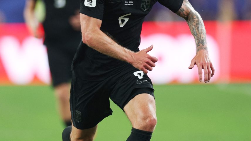 Patrick Berg comemora em Noruega x Senegal pela Copa do Mundo — Foto: Caean Couto/Imagn Images via Reuters