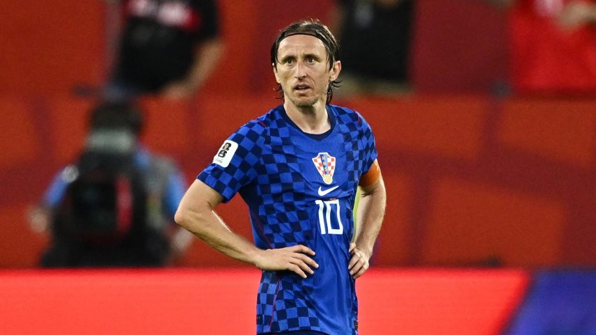 Modric faz seu último jogo em Copas do Mundo pela Croácia contra Portugal — Foto: REUTERS/Dylan Martinez