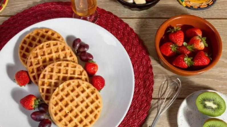 Waffle sem glúten.