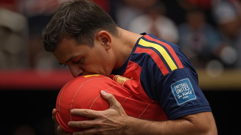 Mikel Oyarzabal dedicates his opening goal for Spain against Austria to his pregnant partner.