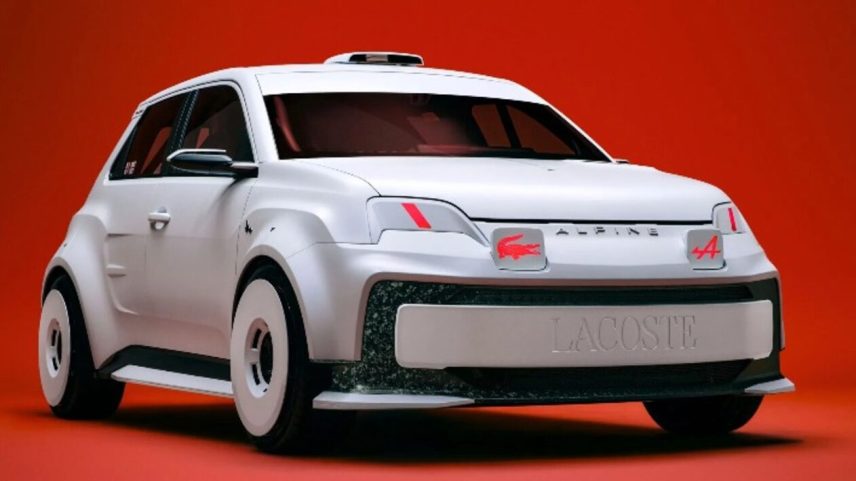 Carro da Alpine em parceria com a Lacoste terá só uma unidade à venda. Foto: divulgação/Alpine.