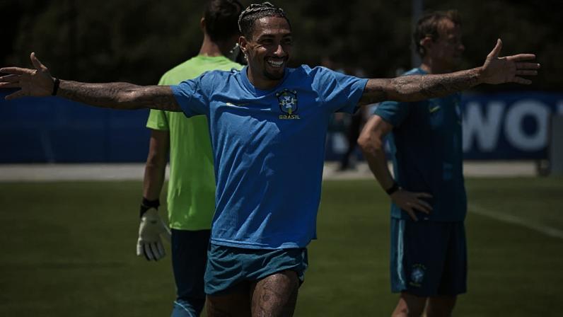 Raphinha em treino da última sexta-feira –