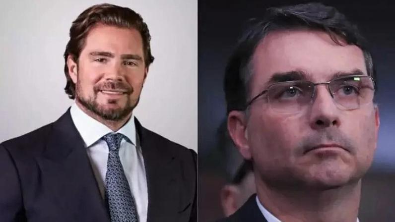Flávio Bolsonaro e Daniel Vorcaro: Polícia Federal investiga a relação entre os dois.