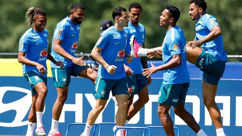 Jogadores do Brasil durante treinamento ( Rafael Ribeiro/CBF) / Gávea News