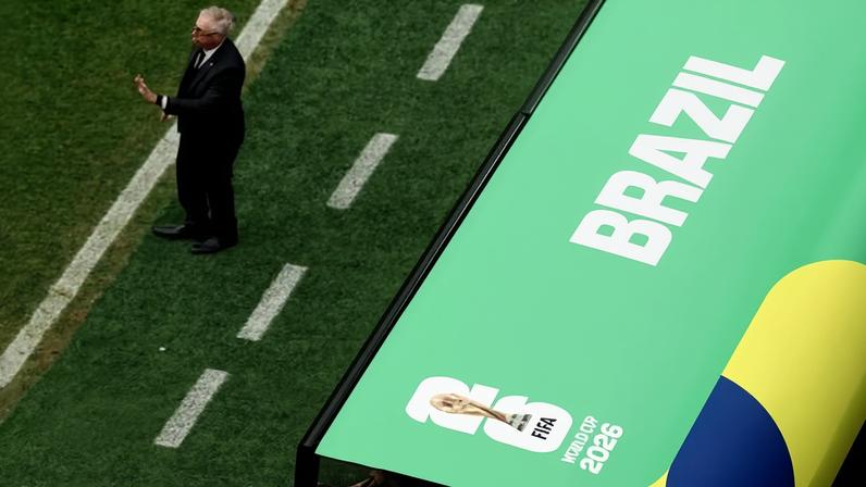 Carlo Ancelotti on the touchline during the round of 32 win against Japan.