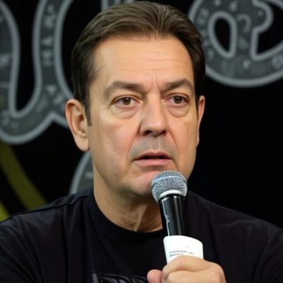 Faustão entrega presente a Ronnie Von