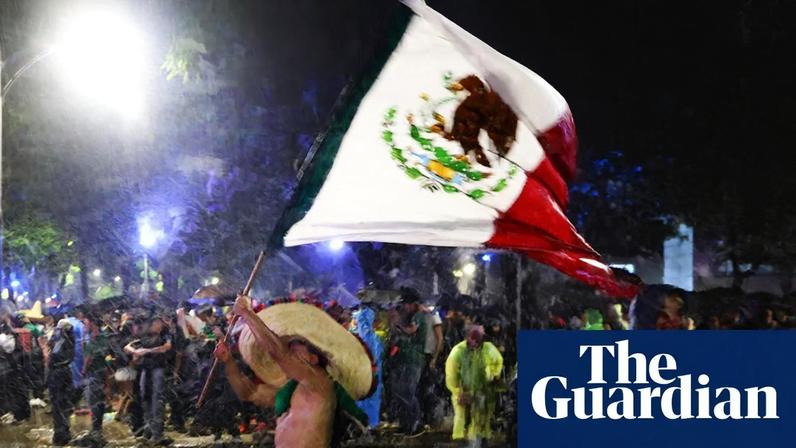 Fans gather in Mexico City after a victory. England are worried about disturbances outside their hotel before their game against the co-hosts.