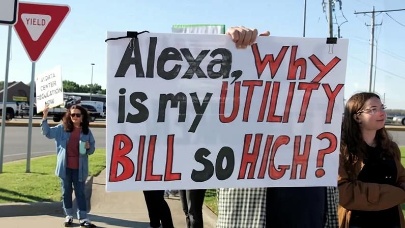 A protest against AI in Springfield, Missouri.