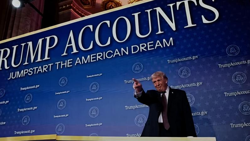 Donald Trump at the so-called ‘Trump accounts summit’ in Washington in January.