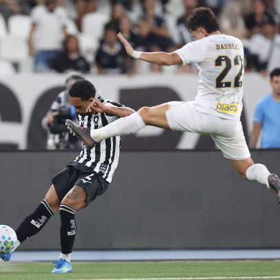 Botafogo aproveita falhas do Santos e vence por 2 a 1 no Brasileirão